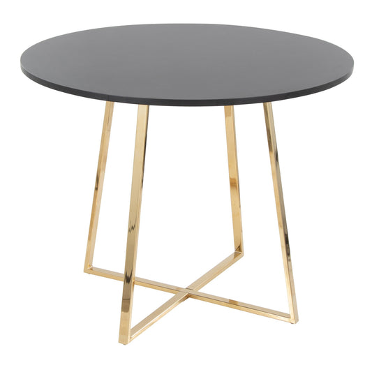 Cosmo Dining Table, Gold/Black