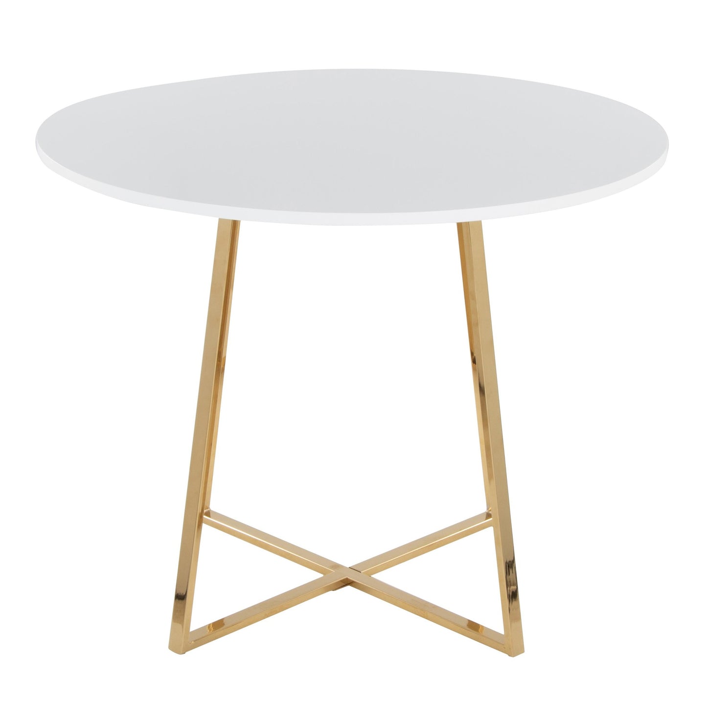 Cosmo Dining Table, Gold/White