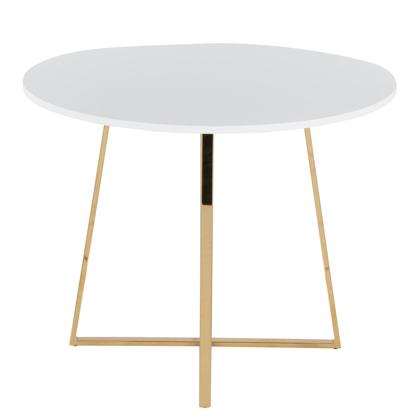 Cosmo Dining Table, Gold/White