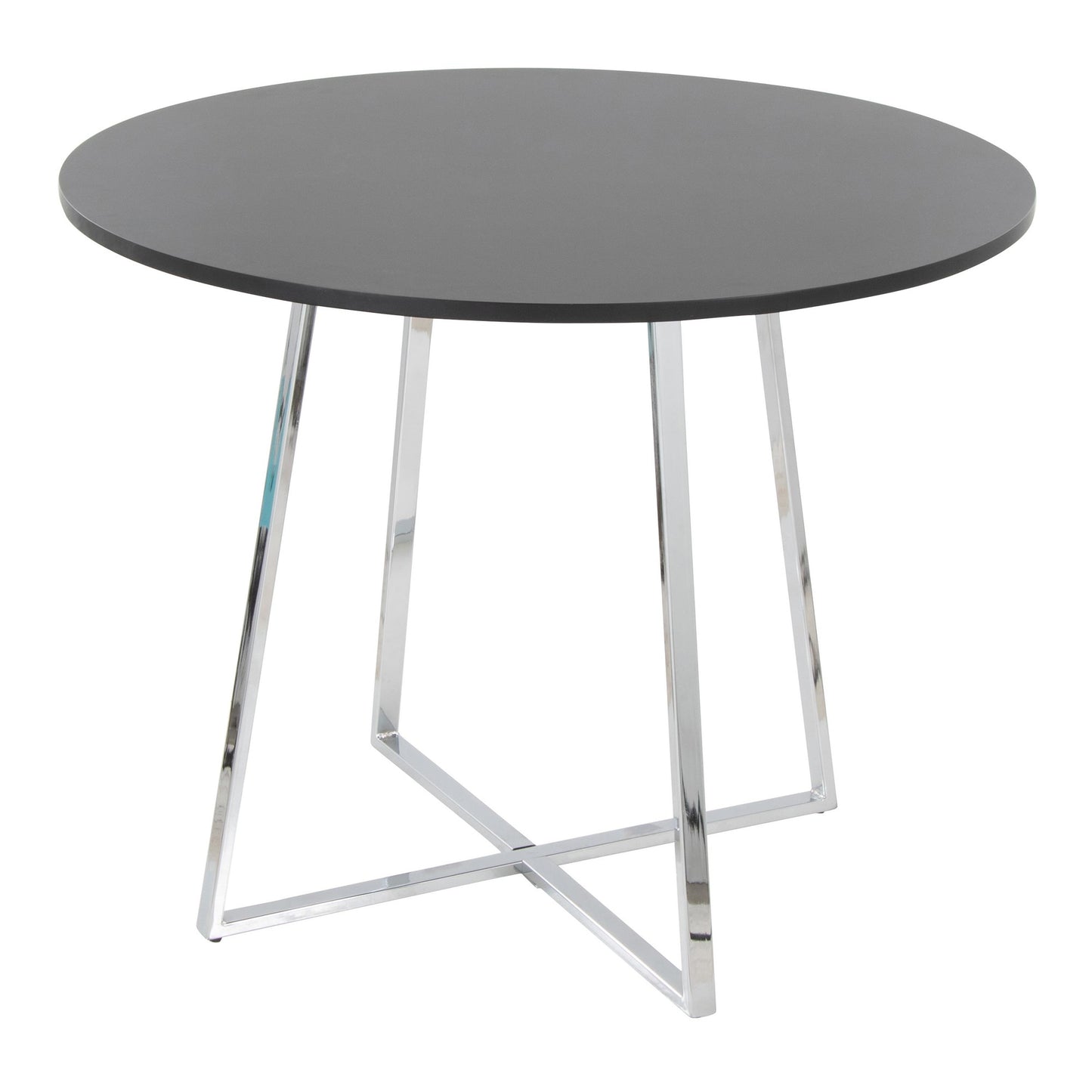 Cosmo Dining Table, Chrome/Black