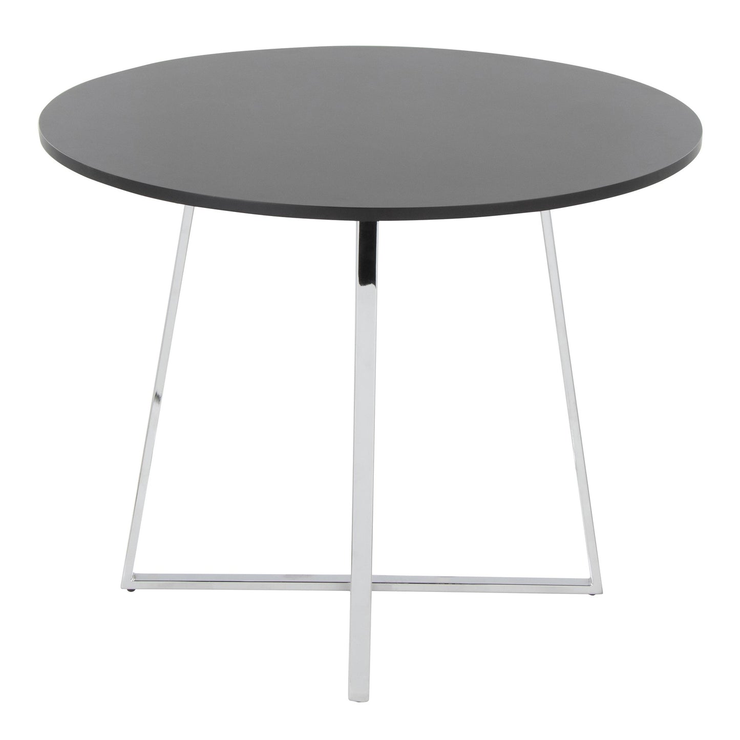Cosmo Dining Table, Chrome/Black