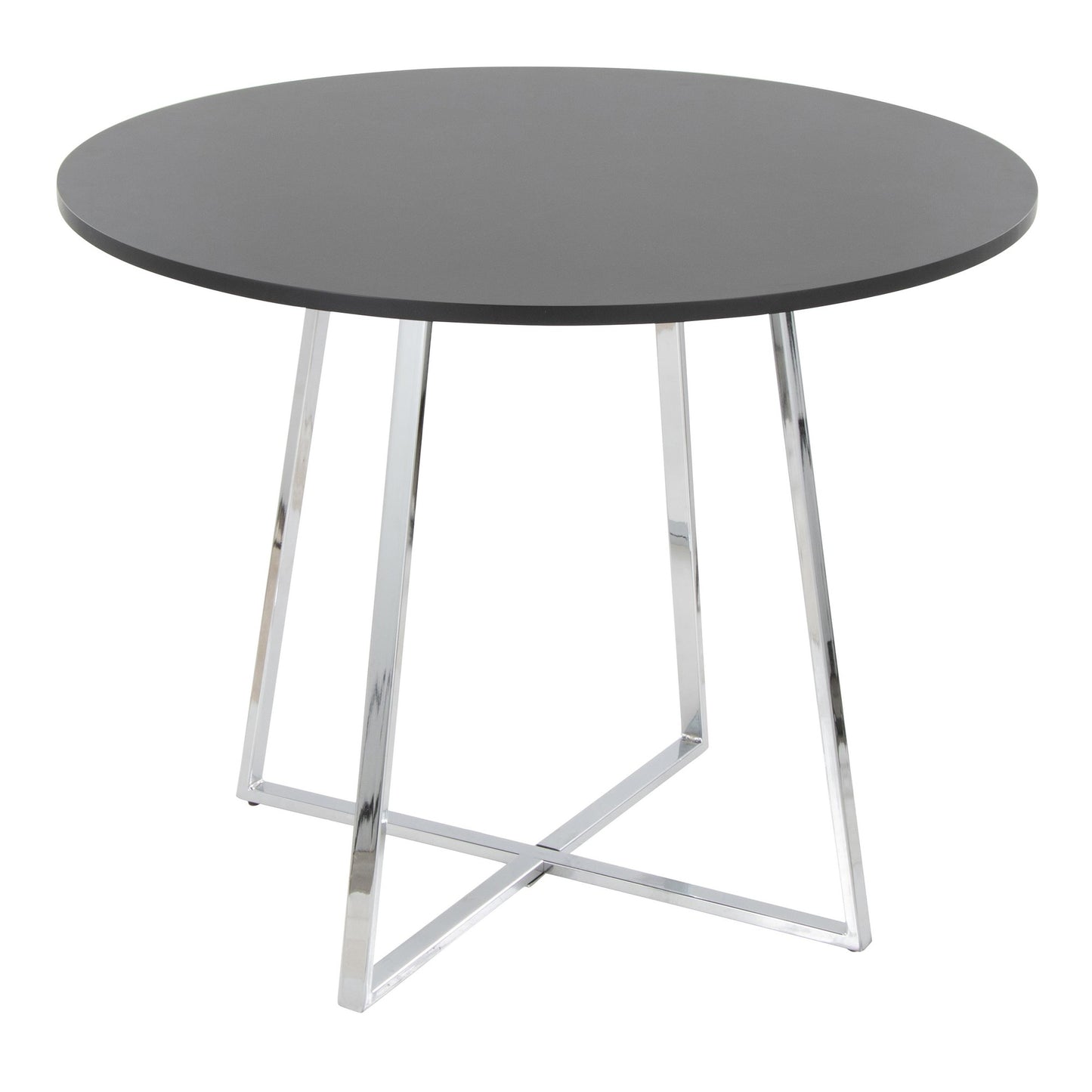 Cosmo Dining Table, Chrome/Black