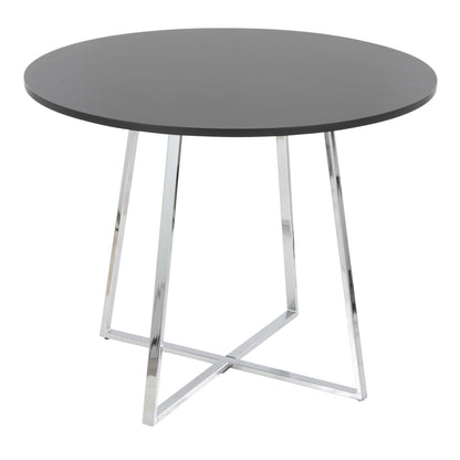 Cosmo Dining Table, Chrome/Black