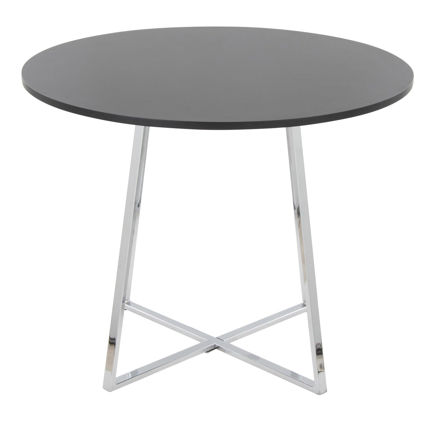 Cosmo Dining Table, Chrome/Black