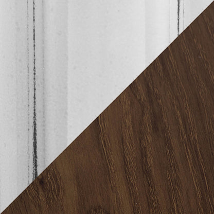 Cosmo Dining Table, Chrome/Walnut