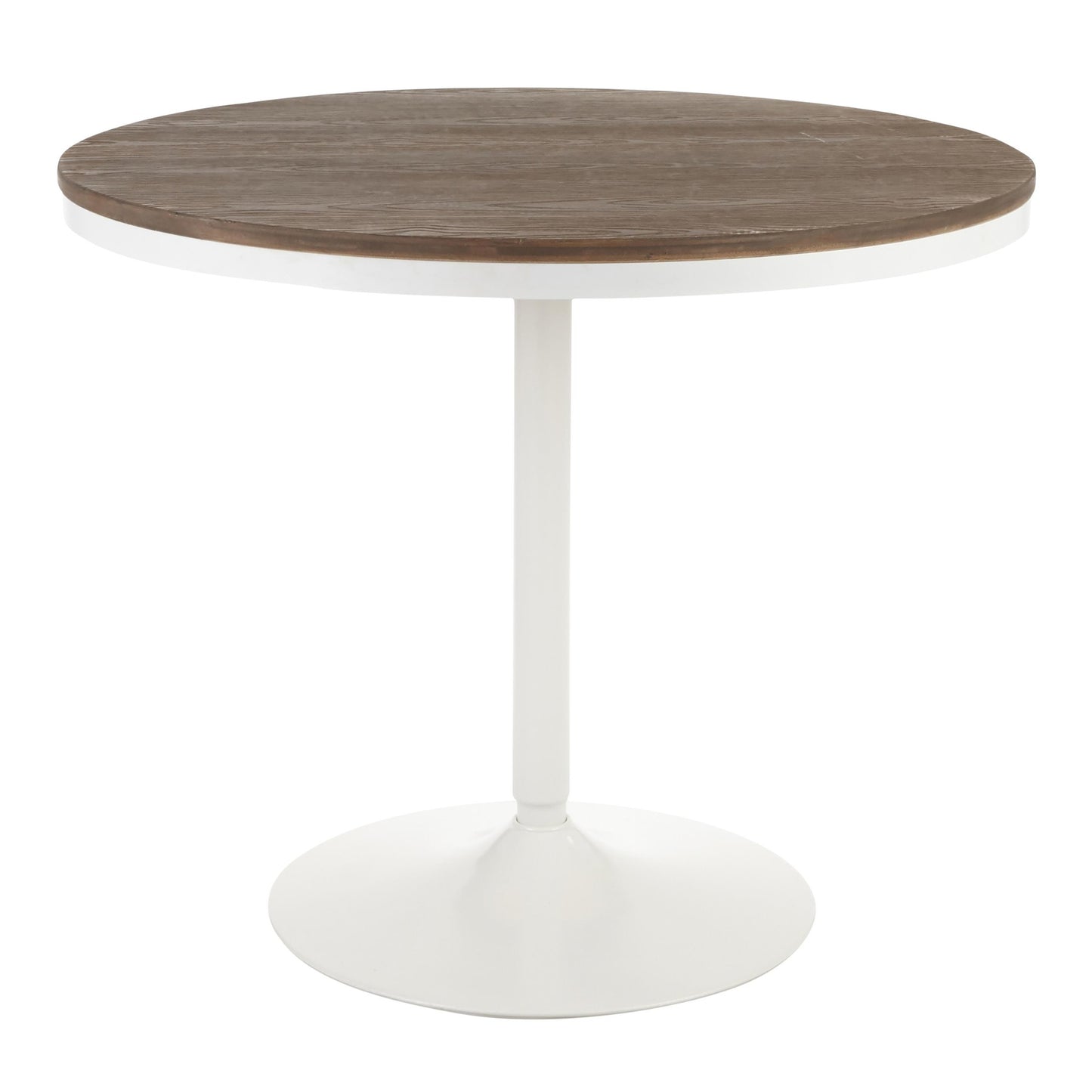 Dakota Dining Table, White/Brown