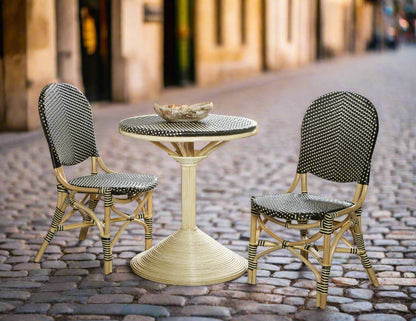 French Bistro Table - Black/Beige