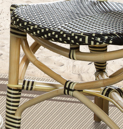 French Bistro Chair - Black/Beige Set Of 2