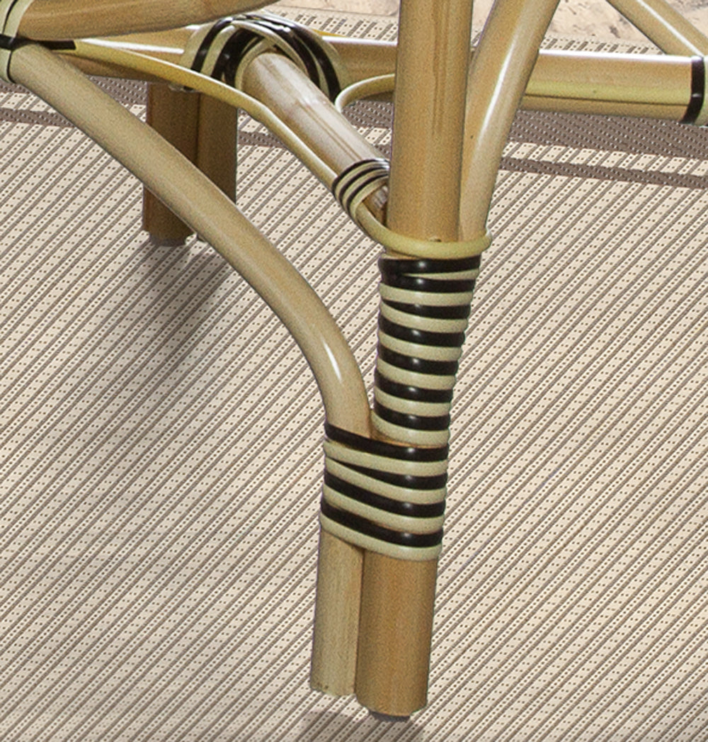 French Bistro Chair - Black/Beige Set Of 2