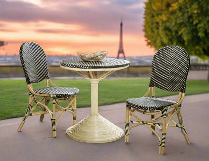French Bistro Table - Black/Beige