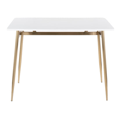 Marcel Counter Table, Gold/White