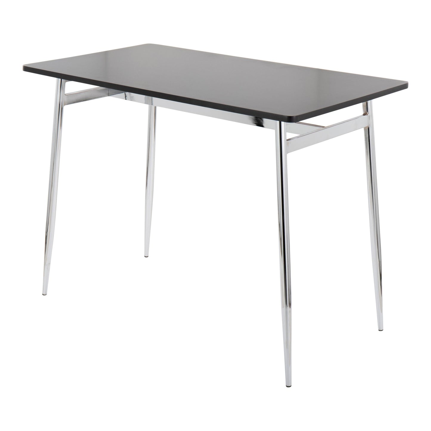 Marcel Counter Table, Chrome/Black