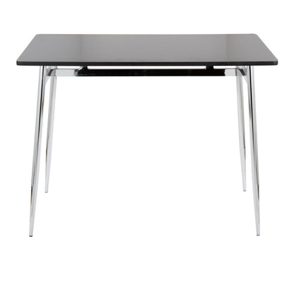Marcel Counter Table, Chrome/Black