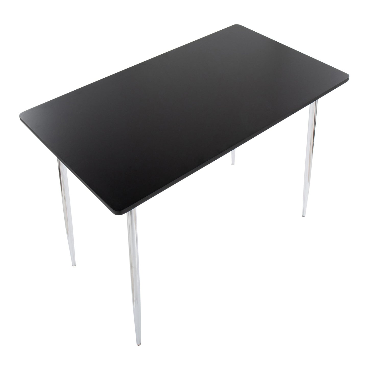 Marcel Counter Table, Chrome/Black