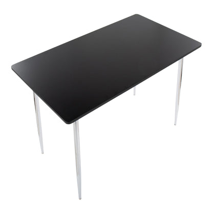 Marcel Counter Table, Chrome/Black