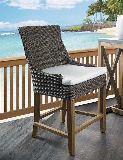 Outdoor Alfresco Counter Stool - Crocodile Rattan