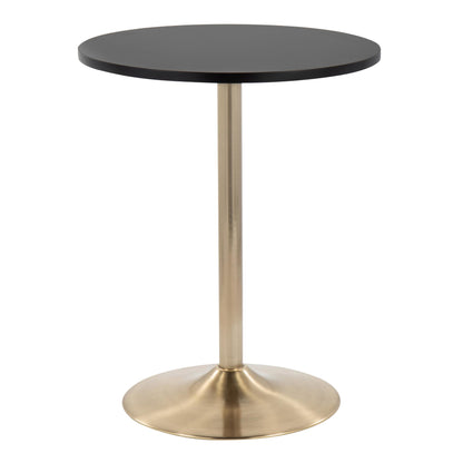 Pebble Dining or Bar Table, Gold/Black
