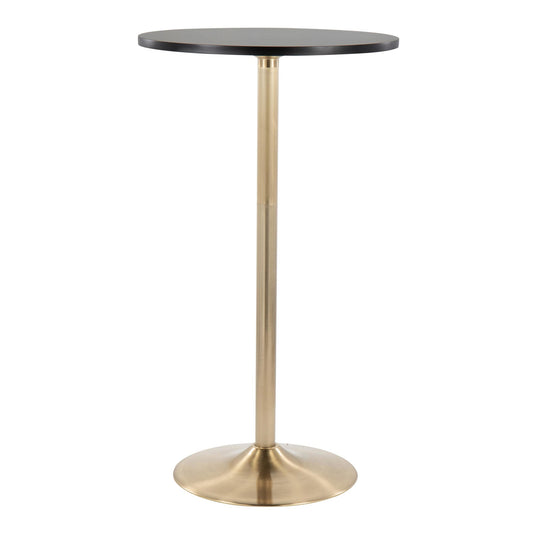 Pebble Dining or Bar Table, Gold/Black