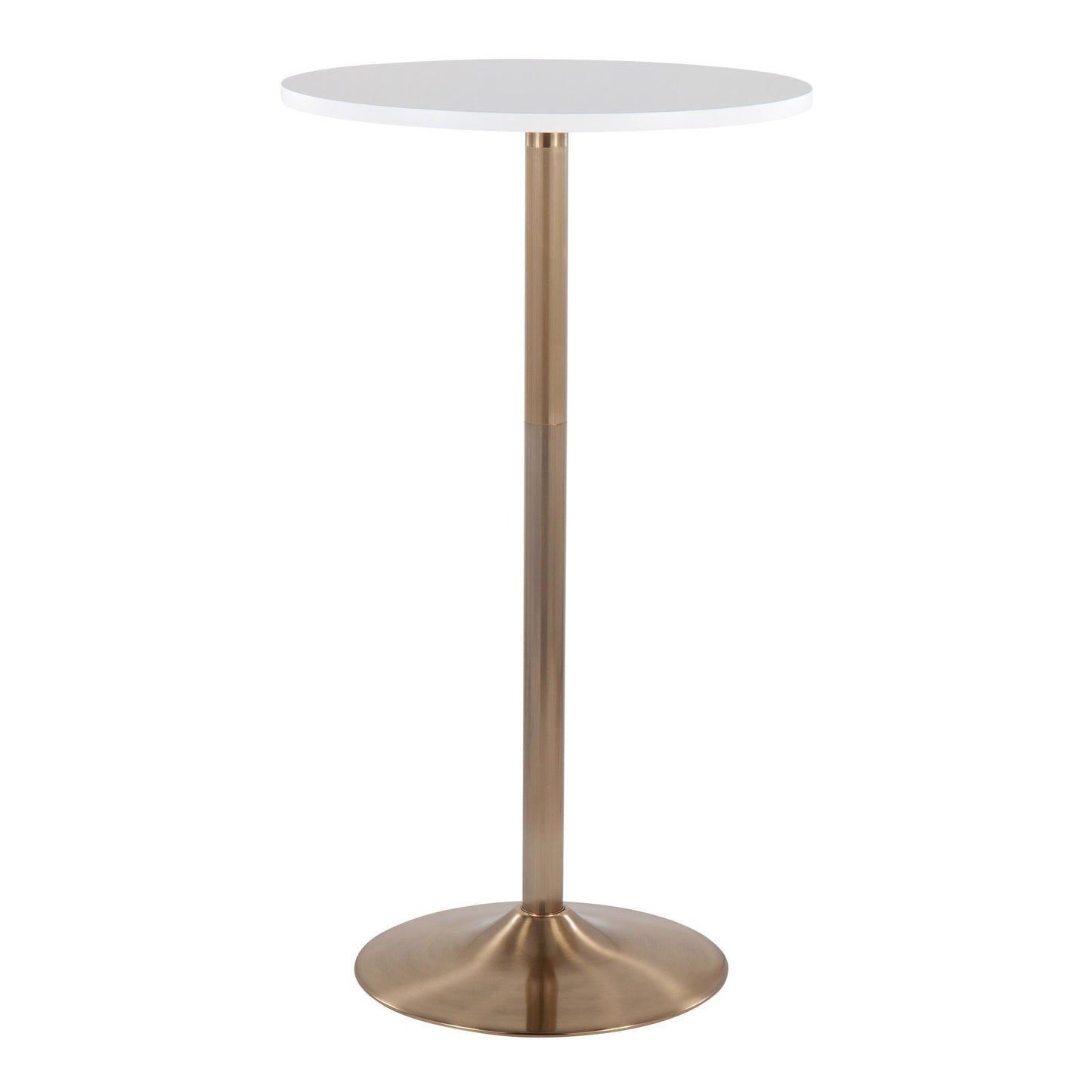 Pebble Dining or Bar Table, Gold/White