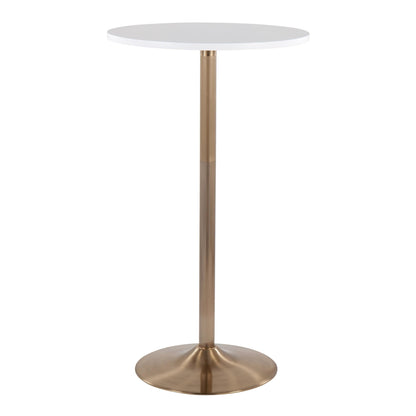 Pebble Dining or Bar Table, Gold/White