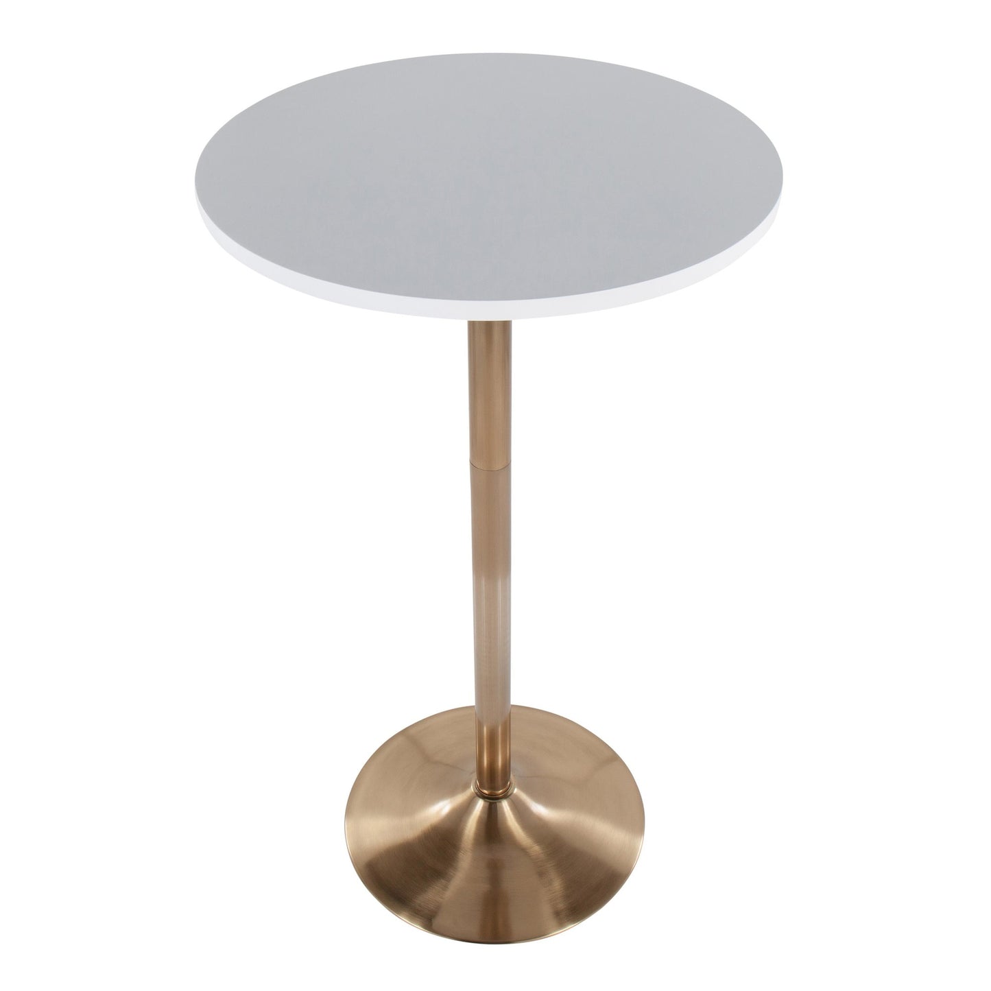 Pebble Dining or Bar Table, Gold/White