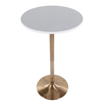 Pebble Dining or Bar Table, Gold/White