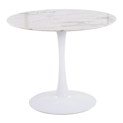 Pebble Mod Table, White/White