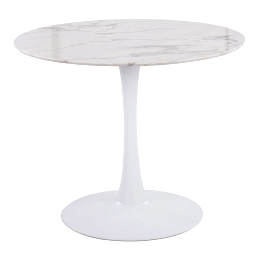 Pebble Mod Table, White/White