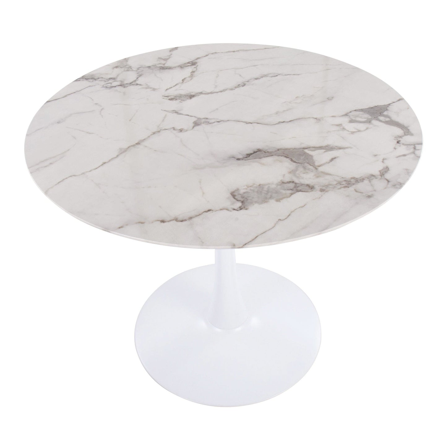 Pebble Mod Table, White/White