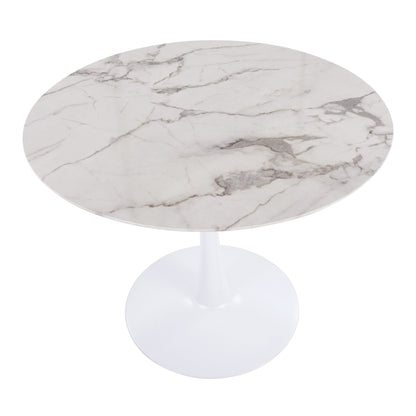 Pebble Mod Table, White/White