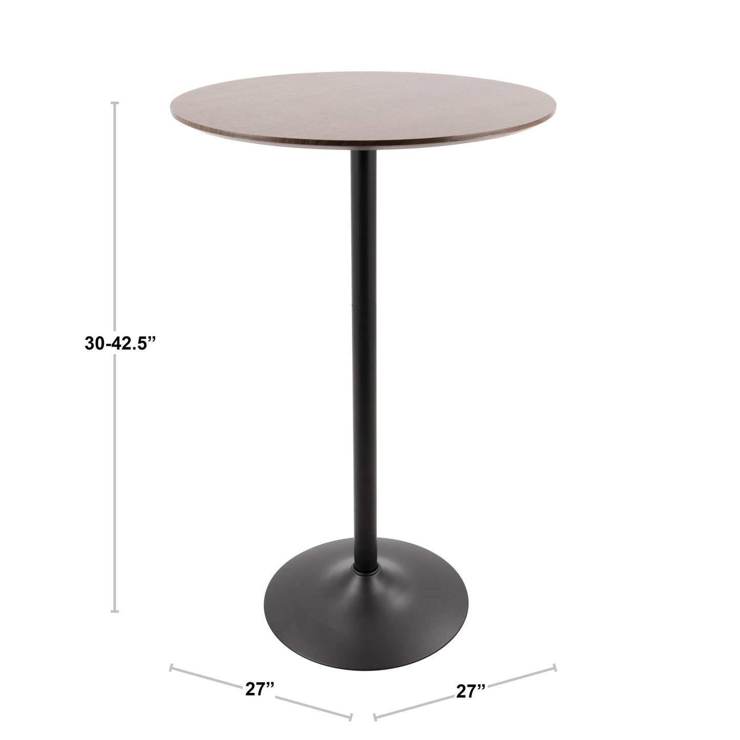 Pebble 3-Height Table, Walnut