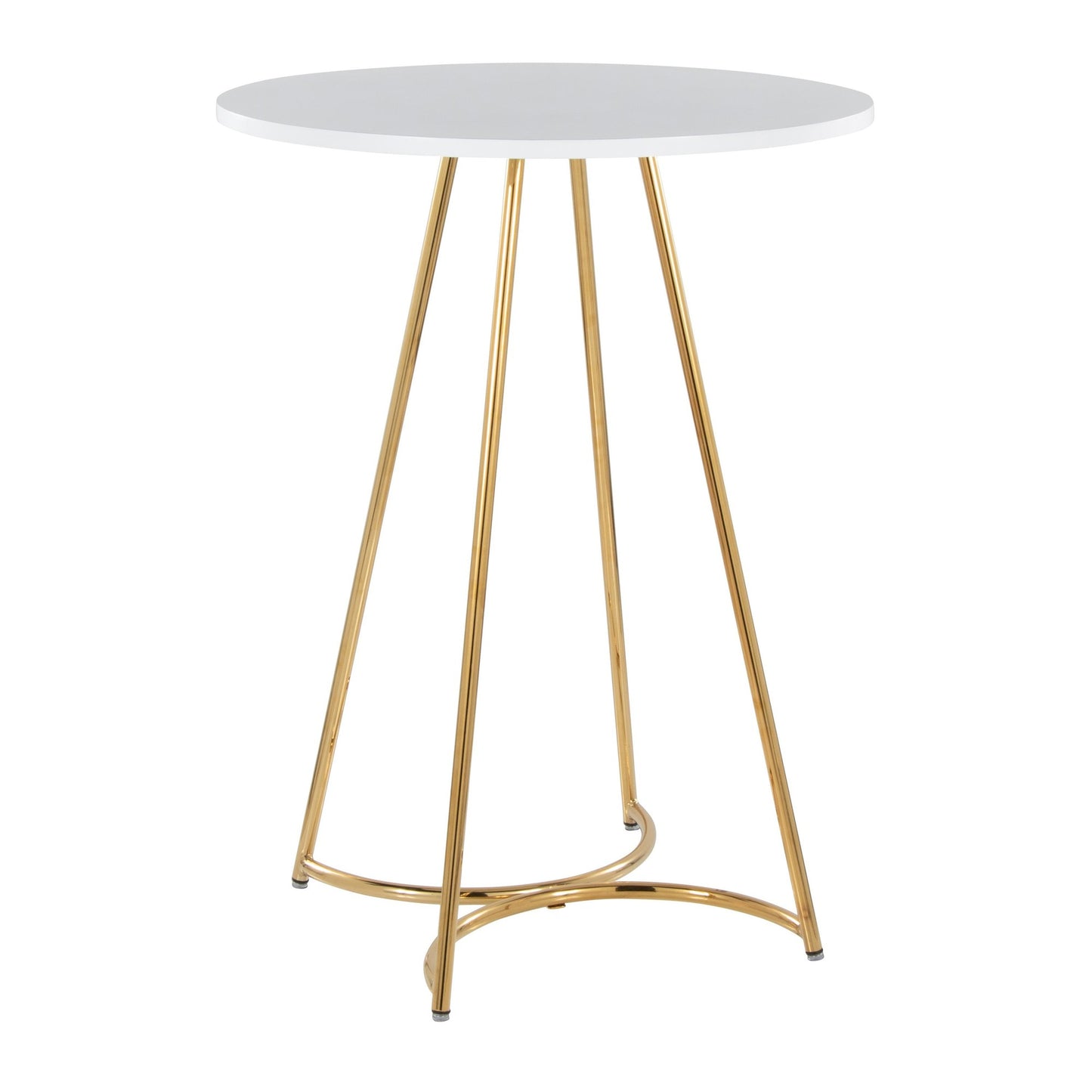 Cece Counter Table, Gold/White