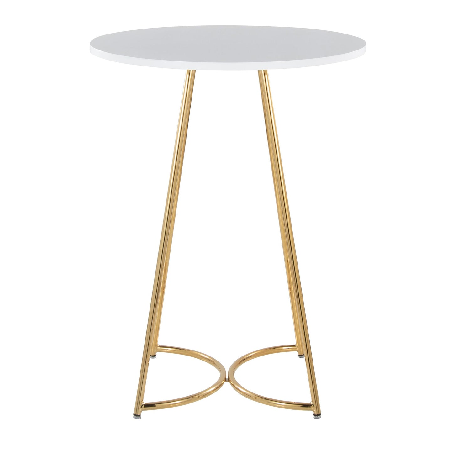 Cece Counter Table, Gold/White