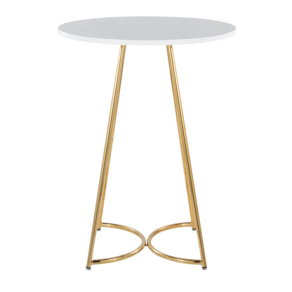 Cece Counter Table, Gold/White