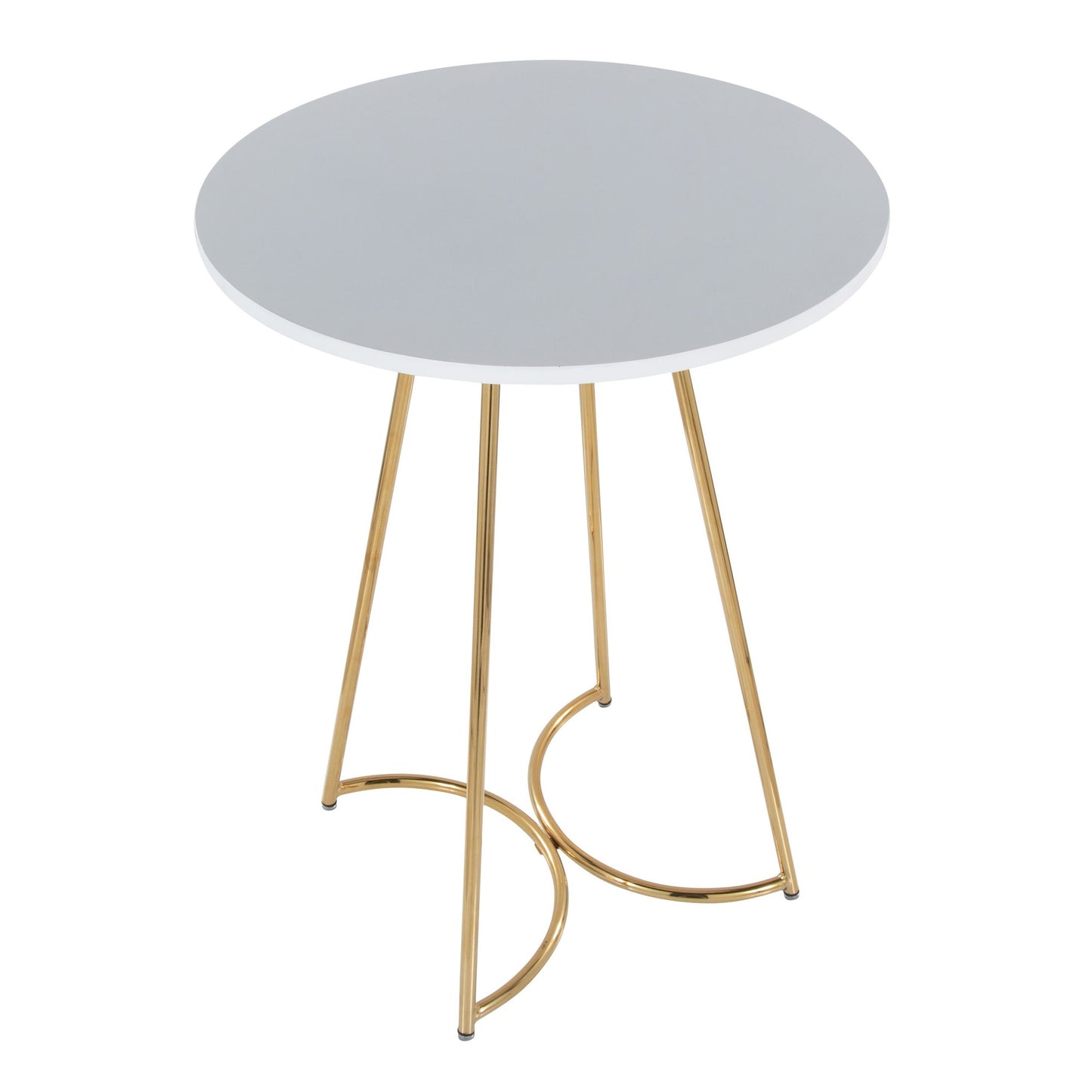 Cece Counter Table, Gold/White