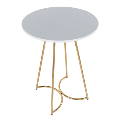 Cece Counter Table, Gold/White