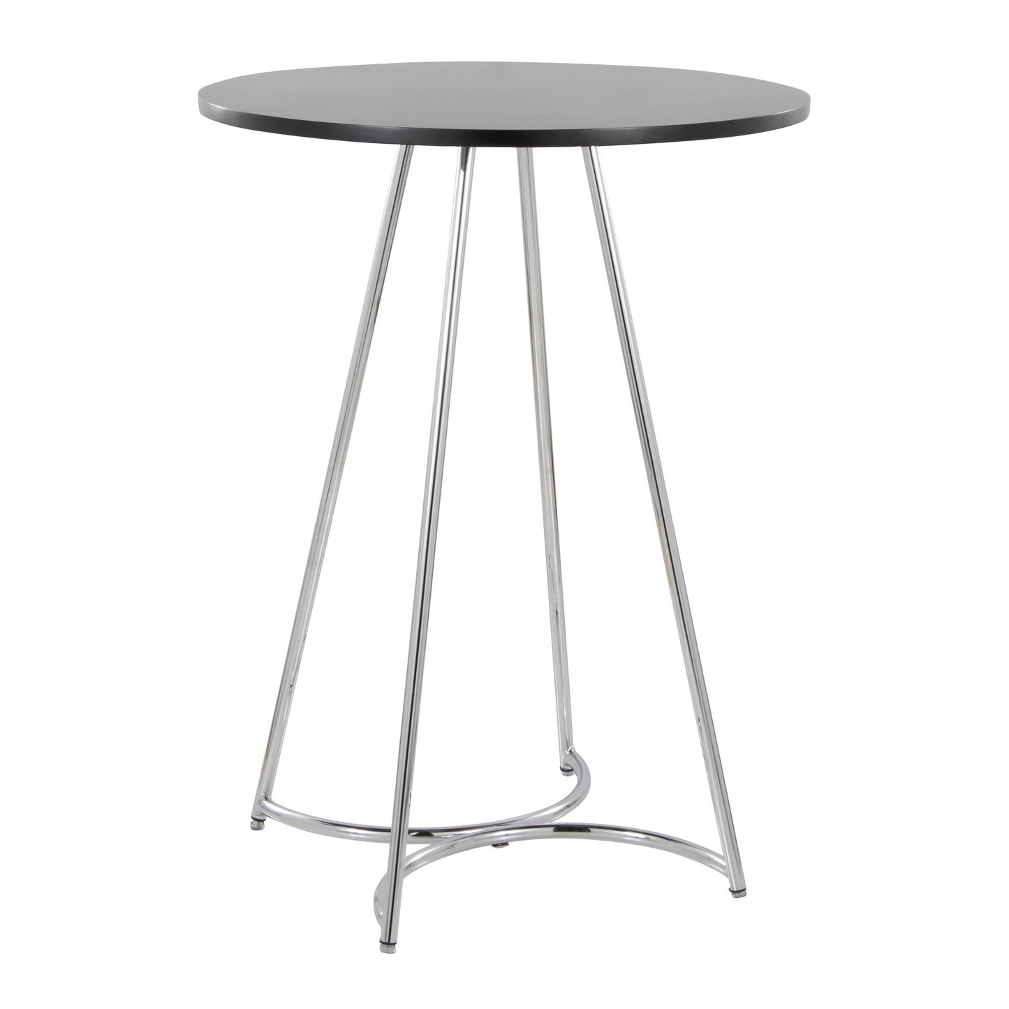 Cece Counter Table, Chrome/Black