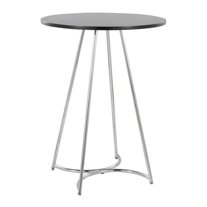 Cece Counter Table, Chrome/Black