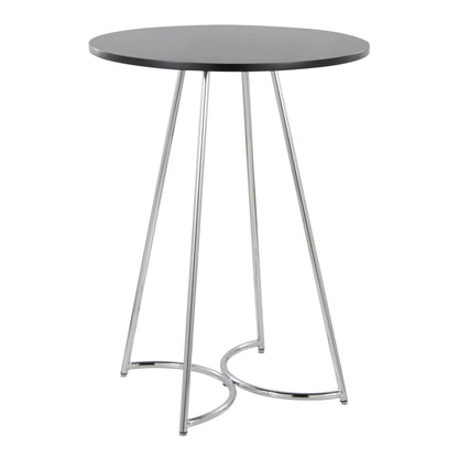 Cece Counter Table, Chrome/Black
