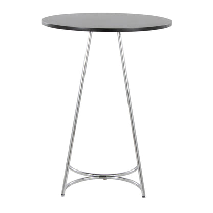 Cece Counter Table, Chrome/Black
