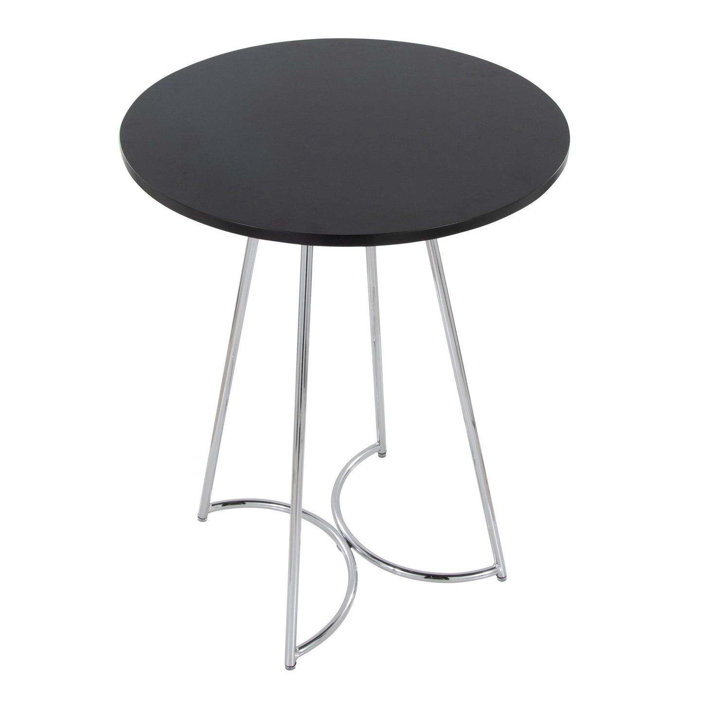 Cece Counter Table, Chrome/Black