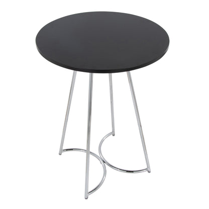 Cece Counter Table, Chrome/Black