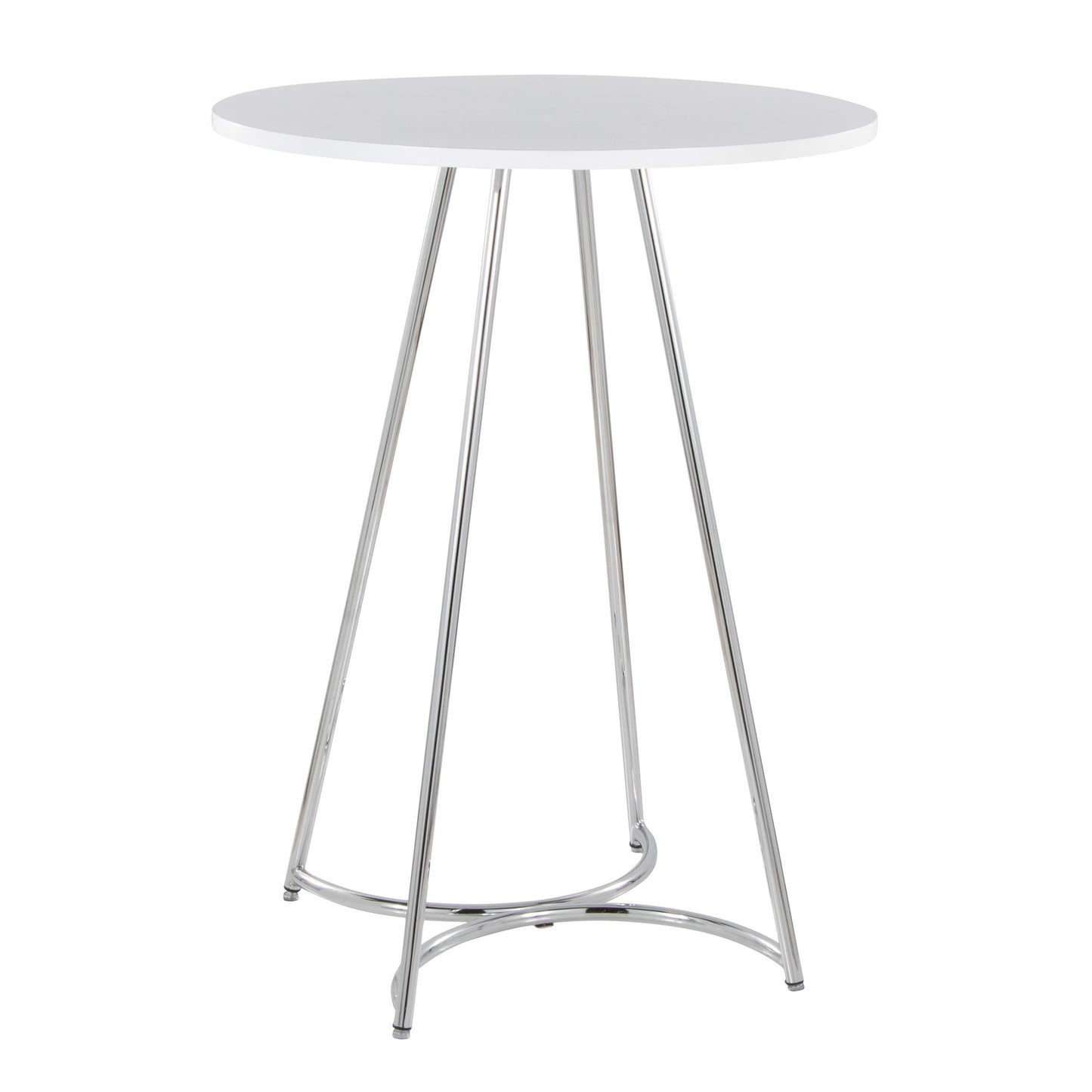 Cece Counter Table, Chrome/White