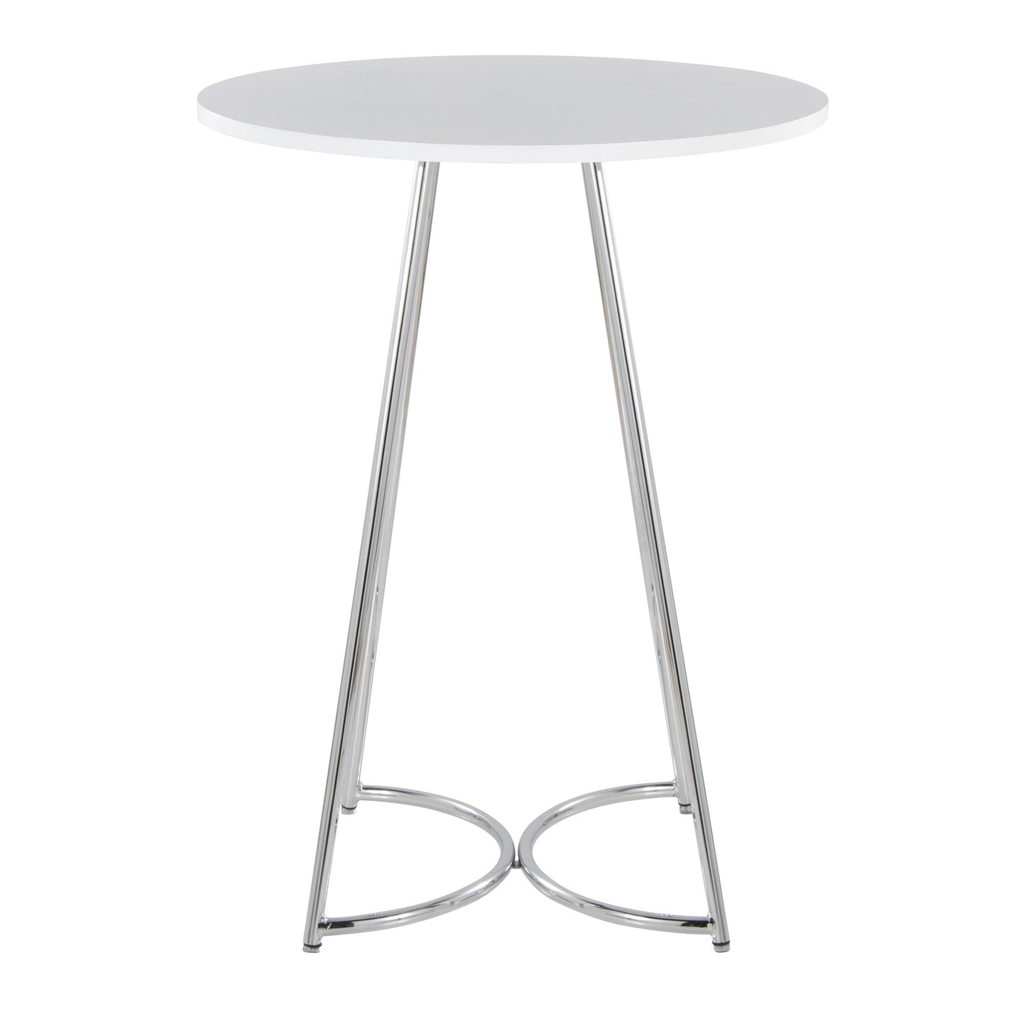 Cece Counter Table, Chrome/White