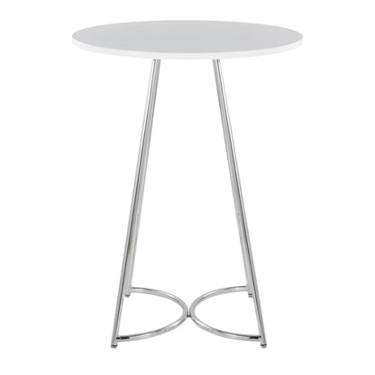Cece Counter Table, Chrome/White