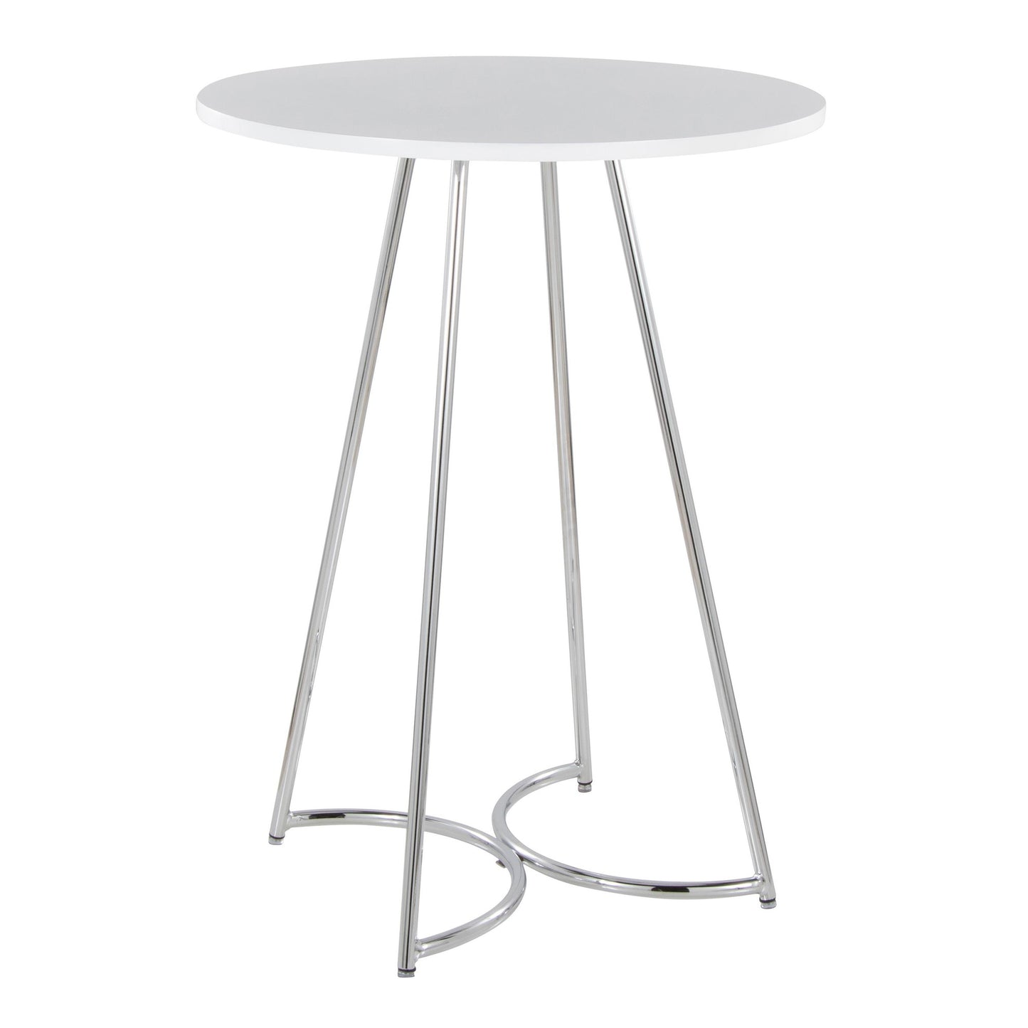 Cece Counter Table, Chrome/White