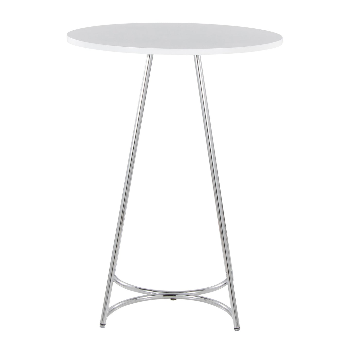 Cece Counter Table, Chrome/White