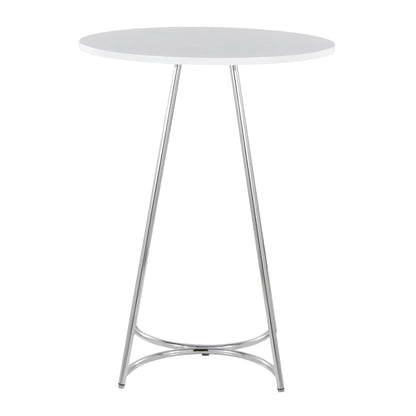 Cece Counter Table, Chrome/White