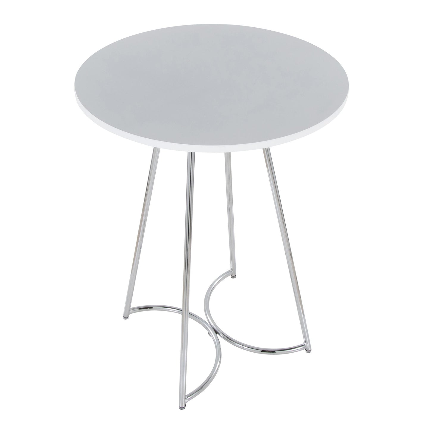 Cece Counter Table, Chrome/White