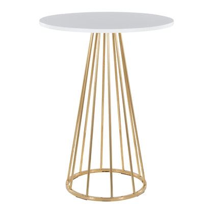 Canary Counter Table, Gold/White
